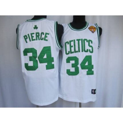 Celtics #34 Paul Pierce Stitched White Final Patch NBA Jersey