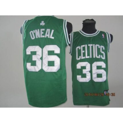 Celtics #36 Shaquille O'Neal Stitched Green (White No.) NBA Jersey