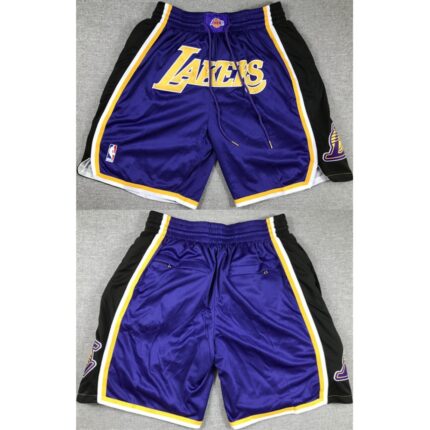 Men's Los Angeles Lakers Purple/Black Shorts (Run Small)