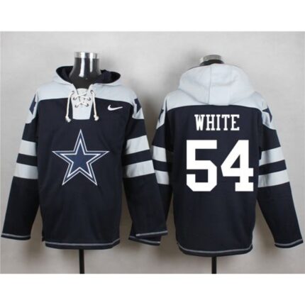 Nike Cowboys #54 Randy White Navy Blue Player Pullover NFL Hoodie