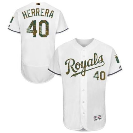 Royals #40 Kelvin Herrera White Flexbase Authentic Collection 2016 Memorial Day Stitched MLB Jersey