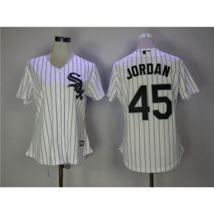 Women's Chicago White Sox #45 Michael Jordan White Cool Base Stitched MLB Jersey