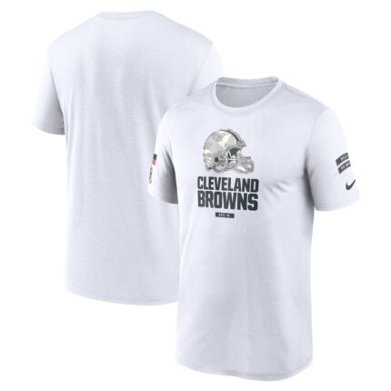 Men's Cleveland Browns Nike White 2024 Salute To Service Legend Performance T-Shirt
