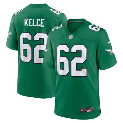 Jason Kelce Philadelphia Eagles Nike Alternate Game Jersey - Kelly Green