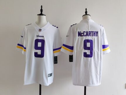 Men's Minnesota Vikings J.J. McCarthy Nike Jersey - White#9