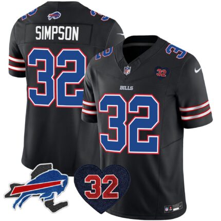 Menu2019s Buffalo Bills O.J. Simpson Patch Vapor Limited Jersey u2013 All Stitched