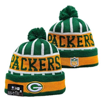 Green Bay Packers Pom Knit Hat-Green